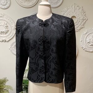 Black Textured Women's Blazer